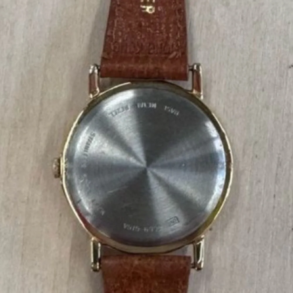 Vintage 1987 Lorus Disney Mickey Mouse 60‎ Years Watch Gold Tone Leather Working